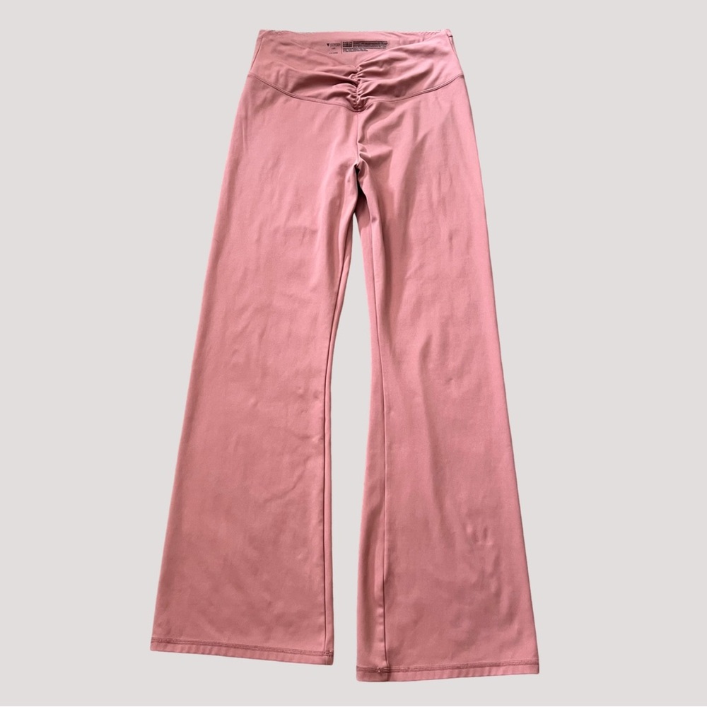 PINK Victoria's Secret On Point Live Crossover Ruched Wide Leg- Dusty Rose